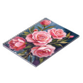 Roze Rozenboeket Geschilderd Notitieboek (Linkerzijde)