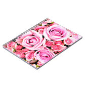 Roze rozenboeket notitieboek (Linkerzijde)
