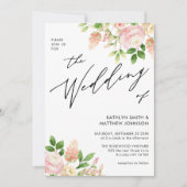 Roze rozenbruine bruinmakerij in één huwelijk kaart (Voorkant)