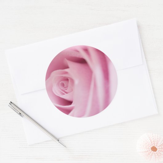 Roze rozenbruinzegels en Stickers (Envelop)