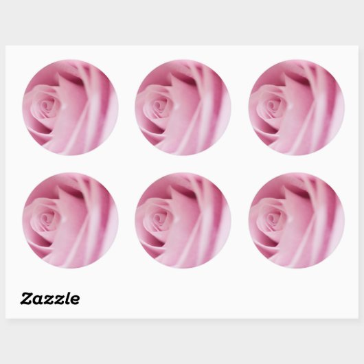 Roze rozenbruinzegels en Stickers (Vel)
