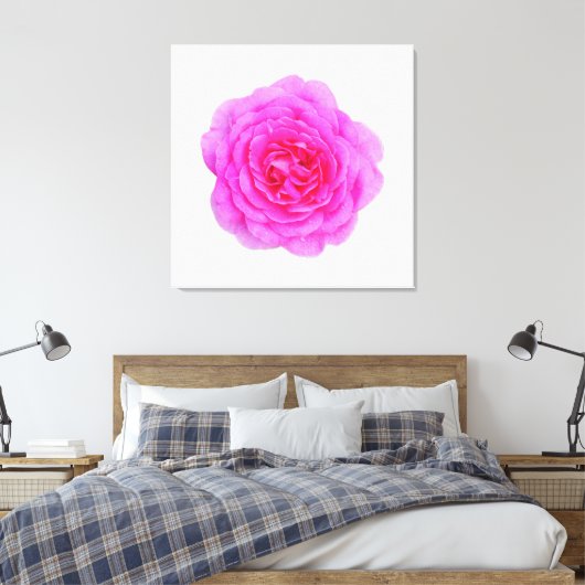 Roze rozencanvas afdrukken (Insitu (Slaapkamer))