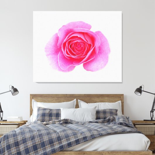 Roze rozencanvas afdrukken (Insitu (Slaapkamer))