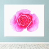 Roze rozencanvas afdrukken (Insitu (Houten vloer))
