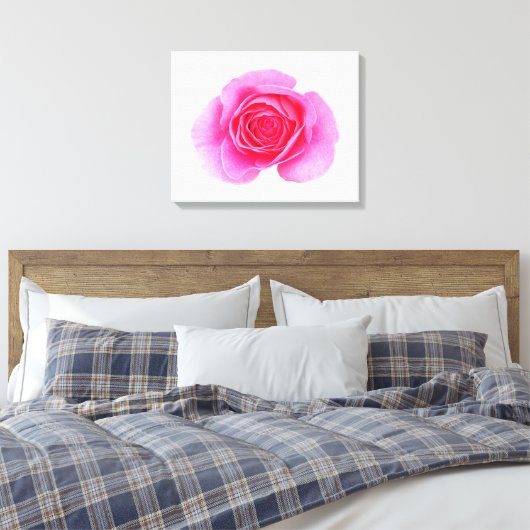 Roze rozencanvas afdrukken (Insitu (Slaapkamer))