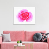 Roze rozencanvas afdrukken (Insitu (Woonkamer))
