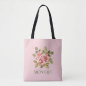   roze rozenCanvas tas (Voorkant)