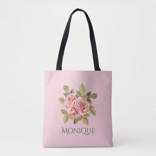   roze rozenCanvas tas (Voorkant)