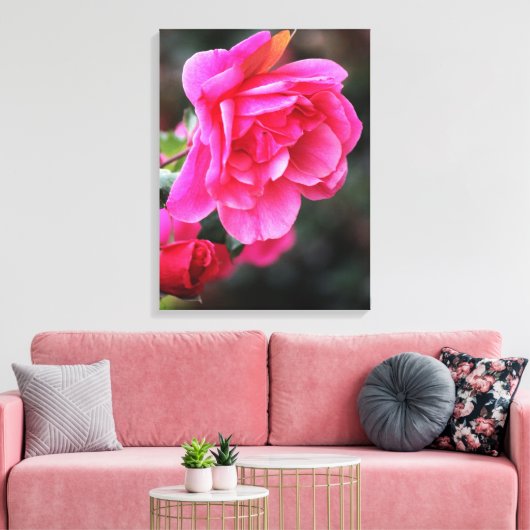  roze rozendoek afdrukken (Insitu (Woonkamer))