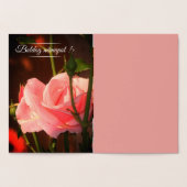 Roze rozenfoto - Hongaarse naam dag- luxe Folie Kaarten (Binnen)