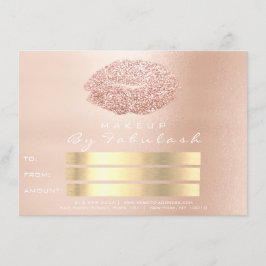 Roze Rozengoud Blush Skinny Makeup Lips Gift Kaart