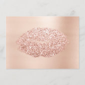 Roze Rozengoud Blush Skinny Makeup Lips Gift Kaart (Achterkant)