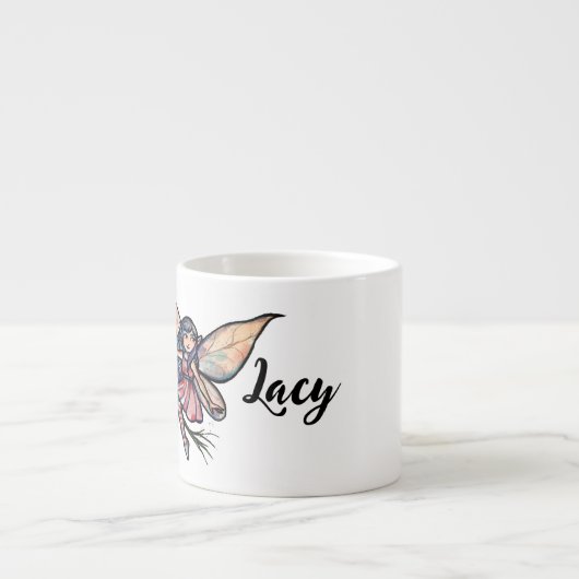 Roze rozenhaar espresso kop (Voorkant)