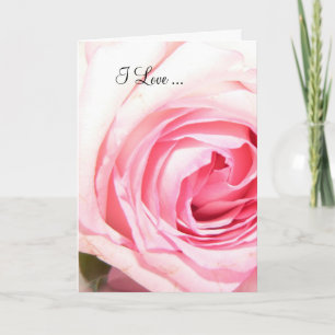 Roze rozenkaarten feestdagen kaart