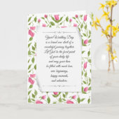 Roze Rozenknop voor bruiloft Kaart (Gele Bloem)