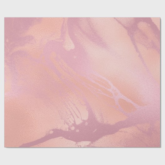 Roze Rozenkoraal Gesmolten Marmeren Glas Abstracte Cadeaupapier (Vlak)