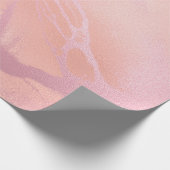 Roze Rozenkoraal Gesmolten Marmeren Glas Abstracte Cadeaupapier (Hoek)