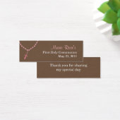 Roze Rozenkrans Klein Label Mini Visitekaartjes (Bureau)