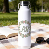 Roze Rozenkrans Monogram Waterfles