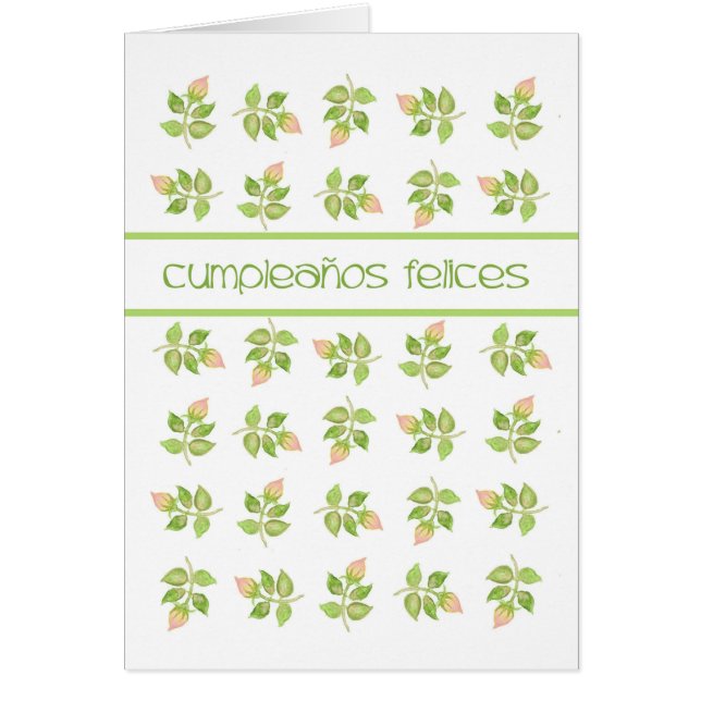  Roze Rozenkransen Spaanstalige Verjaardag (Voorkant)