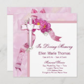 Roze Rozenkruis in liefdevolle herinnering Kaart (Voorkant / Achterkant)