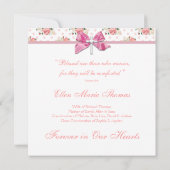 Roze Rozenkruis in liefdevolle herinnering Kaart (Achterkant)