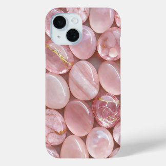 Roze Rozenkwarts Kristallen Esthetische Hoes voor