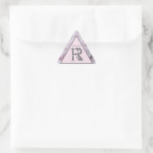 Roze Rozenkwarts Naam Monogram Elegante Sjabloon Sticker (Tas)