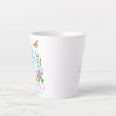 Roze Rozenlint 50e Verjaardag Latte Mok (Voorkant)