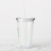 Roze Rozenlint 50ste Verjaardag Acryl Drinkbeker (Links)