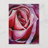 Roze rozenmacrobloem briefkaart (Voorkant)