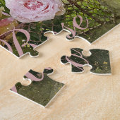 Roze rozenmandje legpuzzel (Zijkant)