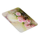 Roze rozenmandje magneet (Rechterzijde)