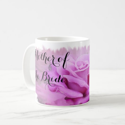 Roze Rozenmoeder van de Bride Gift Coffee mok (Voorkant links)