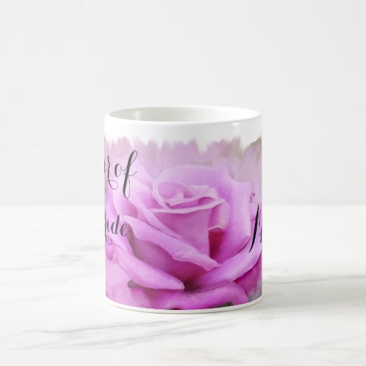 Roze Rozenmoeder van de Bride Gift Coffee mok (Center)