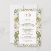 Roze rozenombehuizing  Art Nouveau Mucha Kaart (Voorkant)