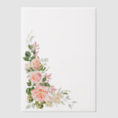 Roze rozenoverlay vellum uitnodigingen (Voorkant)