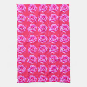 Roze rozenpassie, theedoek