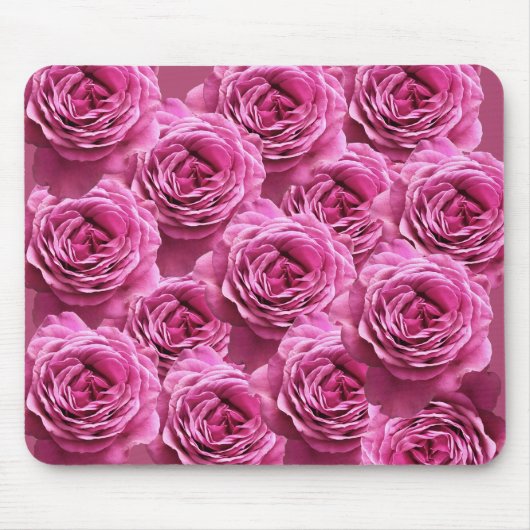 Roze rozenpatronen muismat (Voorkant)