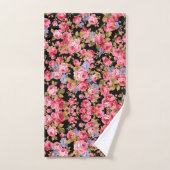 Roze rozenpatroon bad handdoek (Handdoek)