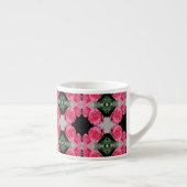 Roze rozenpatroon espresso kop (Rechts)