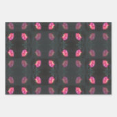 Roze rozenpatroon inpakpapier vel (Voorkant 2)
