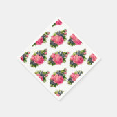 Roze rozenpatroon Mooie vintage Servet (Hoek)