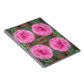 Roze rozenpatroon notitieboek (Rechterzijde)