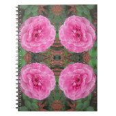 Roze rozenpatroon notitieboek (Voorkant)