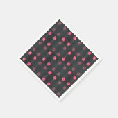 Roze rozenpatroon servet (Hoek)