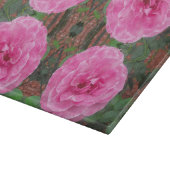 Roze Rozenpatroon Snijplank (Hoek)
