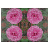 Roze rozenpatroon snijplank (Voorkant)