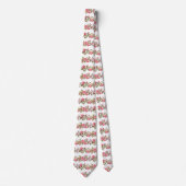 roze rozenpatroon stropdas (Voorkant)