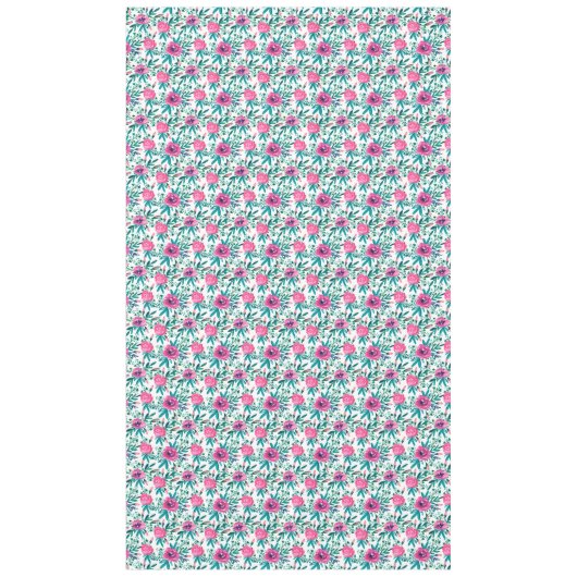 Roze rozenpatroon tafelkleed (Voorkant)